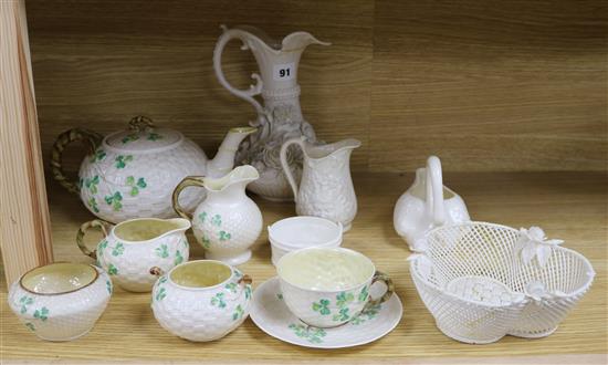 A quantity of Belleek